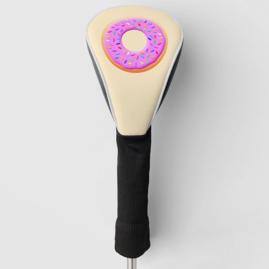 Schattigee donut met sprinkles tekening golfheadcover (Voorkant)