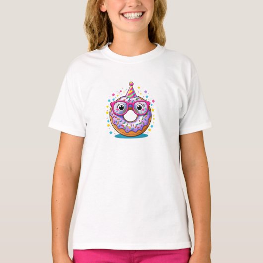Schattigee Donut Party Kinder T-shirt (Voorkant)