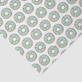 Schattigee donut ringen Blauwgroen Frosting Patter Tissuepapier (Detail)