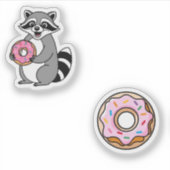 Schattigee Donut Sticker Set – Kawaii & Kleurrijke (Voorkant)