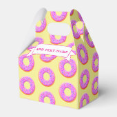 Schattigee donut tekening met sprinkles aangepaste bedankdoosjes (Achterkant)