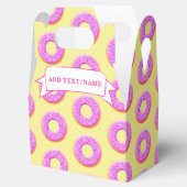 Schattigee donut tekening met sprinkles aangepaste bedankdoosjes (Geopend)
