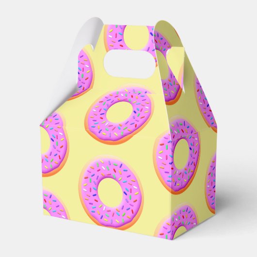 Schattigee donut tekening met sprinkles bedankdoosjes (Voorkant Zijde)