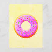 Schattigee donut tekening met sprinkles briefkaart (Voorkant)