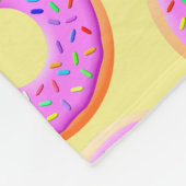 Schattigee donut tekening met sprinkles fleece deken (Hoek)