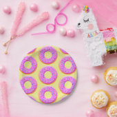 Schattigee donut tekening met sprinkles papieren bordje (Feest)