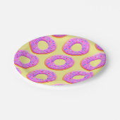 Schattigee donut tekening met sprinkles papieren bordje (Gekanteld)