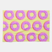 Schattigee donut tekening met sprinkles theedoek (Horizontaal)