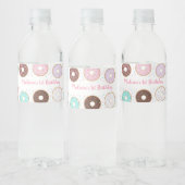 Schattigee Donut Verjaardag Waterfles Etiket (Flessen)