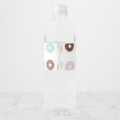 Schattigee Donut Verjaardag Waterfles Etiket (Achterkant)