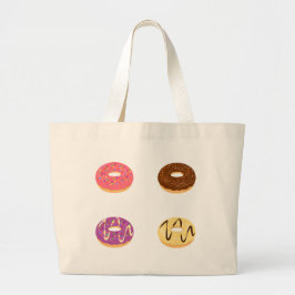 Schattigee donutpatroon-Canvas tas