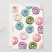 Schattigee Donuts 1e Verjaardag, Sweet Treats voor Kaart (Achterkant)
