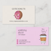 Schattigee donuts en koffie visitekaartje (Voorkant / Achterkant)