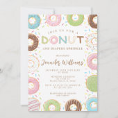 Schattigee Donuts en luiers Baby Sprinkle Shower Kaart (Voorkant)