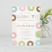 Schattigee Donuts en luiers Baby Sprinkle Shower Kaart (Staand voorkant)