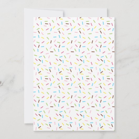 Schattigee Donuts en luiers Baby Sprinkle Shower Kaart (Achterkant)