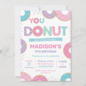 Schattigee donuts en sprinkles verjaardagsfeestje kaart (Voorkant)