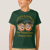 Schattigee Donuts Graden klasse 2024 Goudbruine Ki T-shirt (Voorkant)