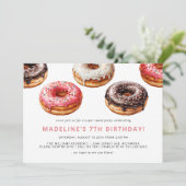 Schattigee Donuts | Leuk lief Kinder meisjes verja Kaart (Staand voorkant)