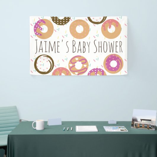 Schattigee Donuts Sprinkles Baby shower Spandoek (Beurs)