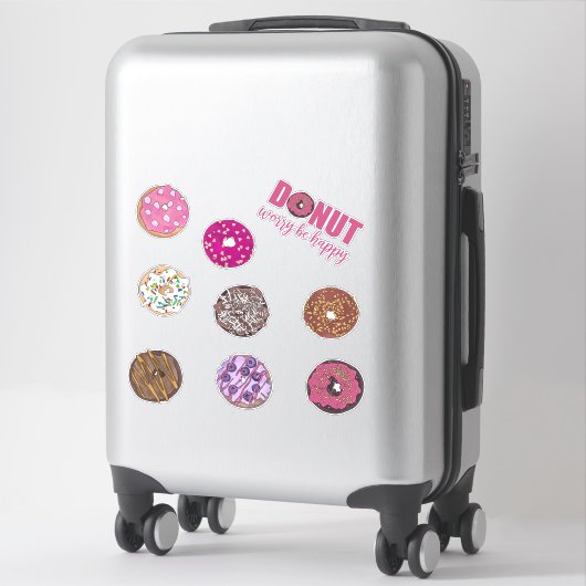Schattigee Donuts Waterverf Illustraties Sticker (Koffer)