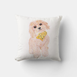 Schattigee donzige hond. kussen