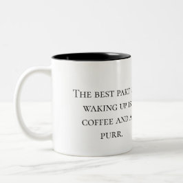 Schattigee donzige kat in koffiekopje – Mok Design