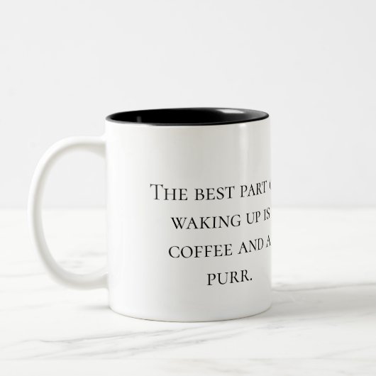 Schattigee donzige kat in koffiekopje – Mok Design (Links)