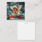 Schattigee donzige kerstfee notitiekaartje (Voorkant / Achterkant)
