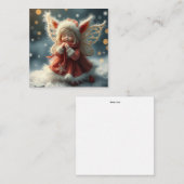 Schattigee donzige kerstfee notitiekaartje (Voorkant / Achterkant)