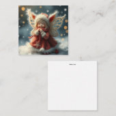 Schattigee donzige kerstfee notitiekaartje (Voorkant / Achterkant)