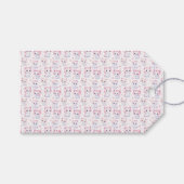 Schattigee donzige roze Kittens Cadeaulabel (Voorkant (Horizontaal))