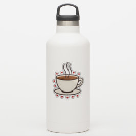 Schattigee Doodle Coffee Cup Vinyl Sticker