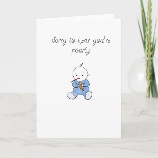 Schattigee Doodle Design Groetjes Card Get Well So Kaart (Voorkant)