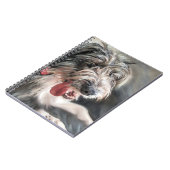 Schattigee Doodle Dog Spiral Foto Notitieboek (Linkerzijde)