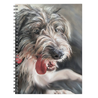 Schattigee Doodle Dog Spiral Foto Notitieboek