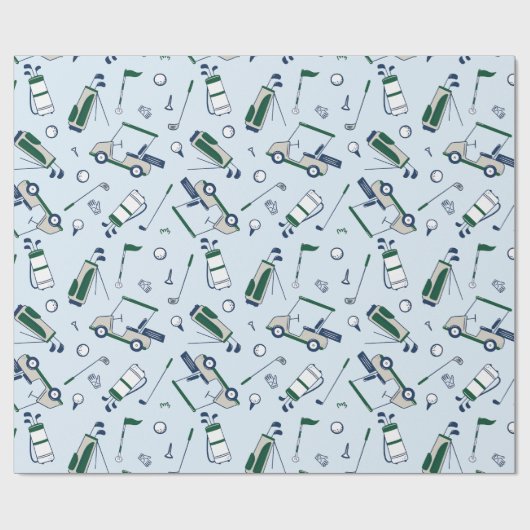 Schattigee Doodle Golf Cadeaupapier (Vlak)