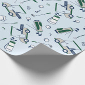 Schattigee Doodle Golf Cadeaupapier (Hoek)