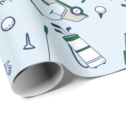 Schattigee Doodle Golf Cadeaupapier (Rol Hoek)