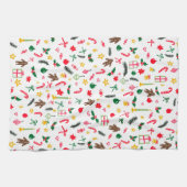 Schattigee Doodle grillige kerstvakantie met de ha Theedoek (Horizontaal)