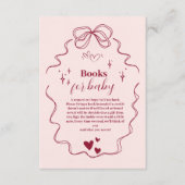 Schattigee Doodle Hand Getrokken Boog Boeken voor Informatiekaartje (Voorkant)