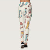 Schattigee Doodle Sokken: Scandinavische eenvoud. Leggings (Achterkant)