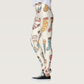 Schattigee Doodle Sokken: Scandinavische eenvoud. Leggings (Links)