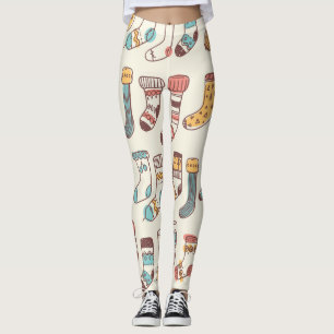 Schattigee Doodle Sokken: Scandinavische eenvoud. Leggings