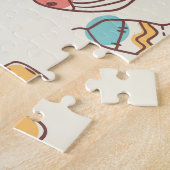 Schattigee Doodle Sokken: Scandinavische eenvoud. Legpuzzel (Zijkant)