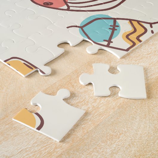 Schattigee Doodle Sokken: Scandinavische eenvoud. Legpuzzel (Zijkant)