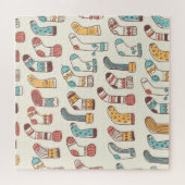 Schattigee Doodle Sokken: Scandinavische eenvoud. Legpuzzel (Horizontaal)