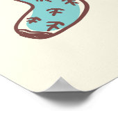 Schattigee Doodle Sokken: Scandinavische eenvoud. Poster (Hoek)