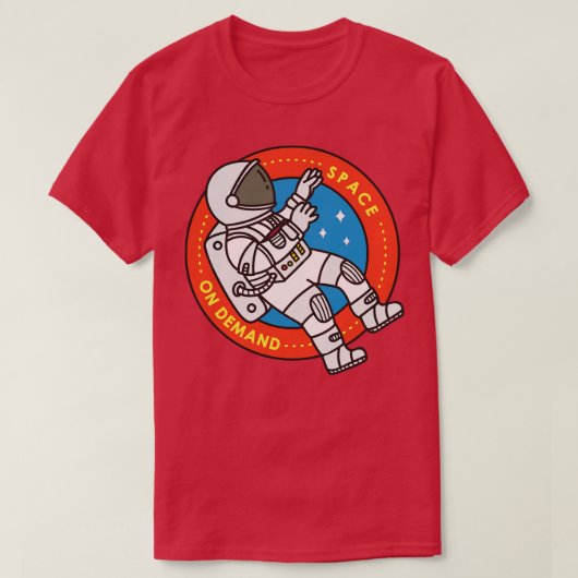 Schattigee Doodle van Astronaut Drijvend in de rui T-shirt (Design voorkant)