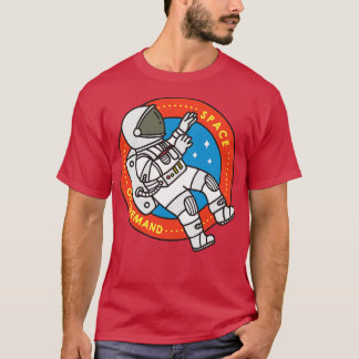 Schattigee Doodle van Astronaut Drijvend in de rui T-shirt